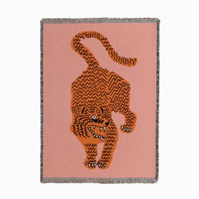 Tiger Pink Woven Throw