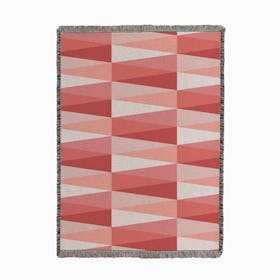 Tri Pink Woven Throw