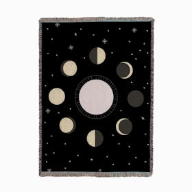 Moon Phases Woven Throw