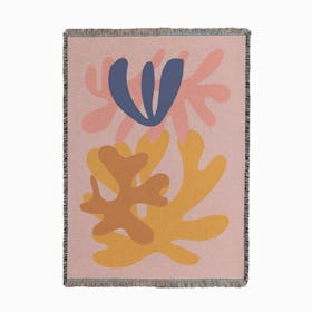 Pink Cut Out Woven Throw
