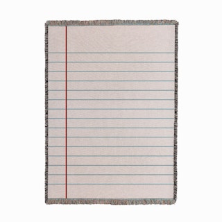 Empty Notebook Page Woven Throw