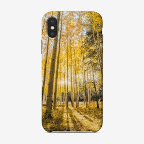 Autumn Leaves Aspen Forest Phone Case
