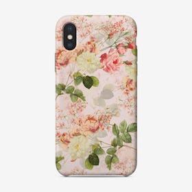 Vintage Summer Redouté Rose Blossoms Garden Phone Case
