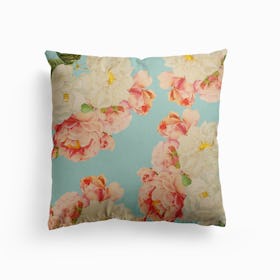 Redoute Summer Roses Canvas Cushion