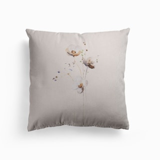 Ikebana Flowers Canvas Cushion