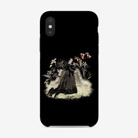 Gothic Dark Vintage Woman With Crows Phone Case