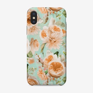 Peach Sepia Summer Roses Phone Case