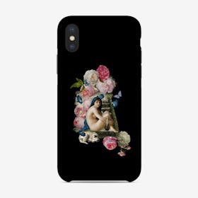Antique Naked Venus With Dog And Flowers Phone Case