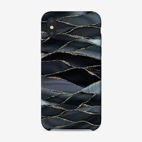Black And Gold Marble Landscapes Phone Case