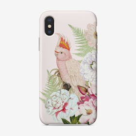 Pink Vintage Cockatoo Floral Phone Case