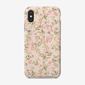 Pastel Blush Antique Chinoiserie With Birds And Flowers Phone Case