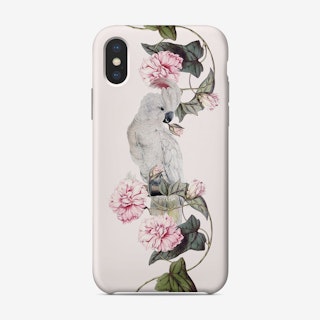 Vintage Cockatoo Flowers Trendril Phone Case