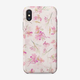 Blush Sakura Cherry Blossoms Pattern Phone Case