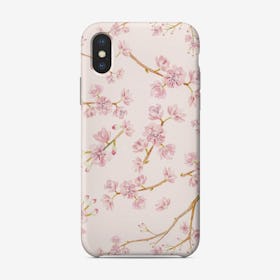 Blush Sakura Cherry Blossom Pattern Phone Case