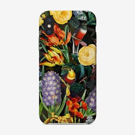 Night Vintage Spring Flower Bird Garden Phone Case