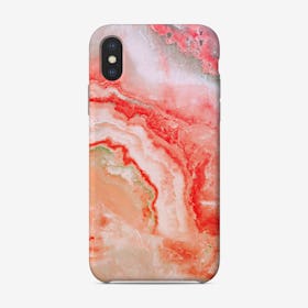 Salmon Peach Agate Marble Phone Case