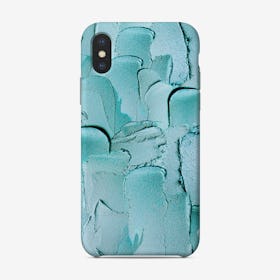 Turquoise  Acrylic Brush Strokes Phone Case