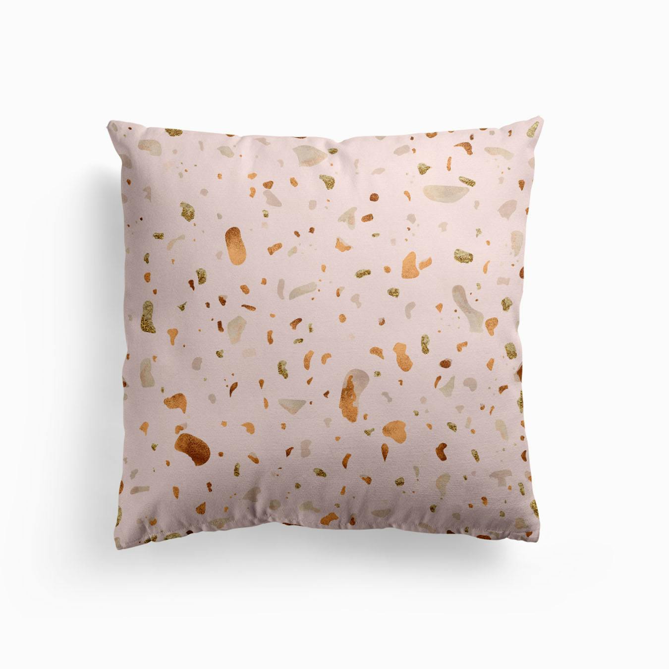 pink and copper cushions