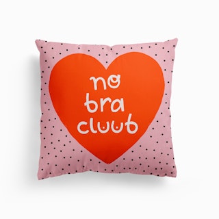 No Bra Club Canvas Cushion