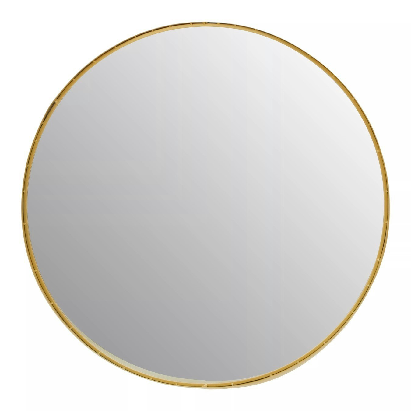 Avento Round Iron Wall Mirror - Gold by Fifty Five South
