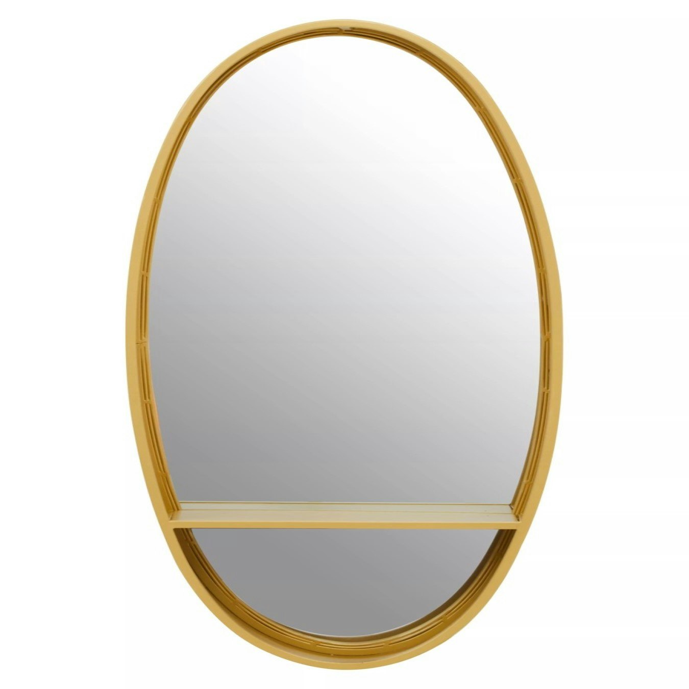 Avento Oval Wall Mirror - Gold by Fifty Five South