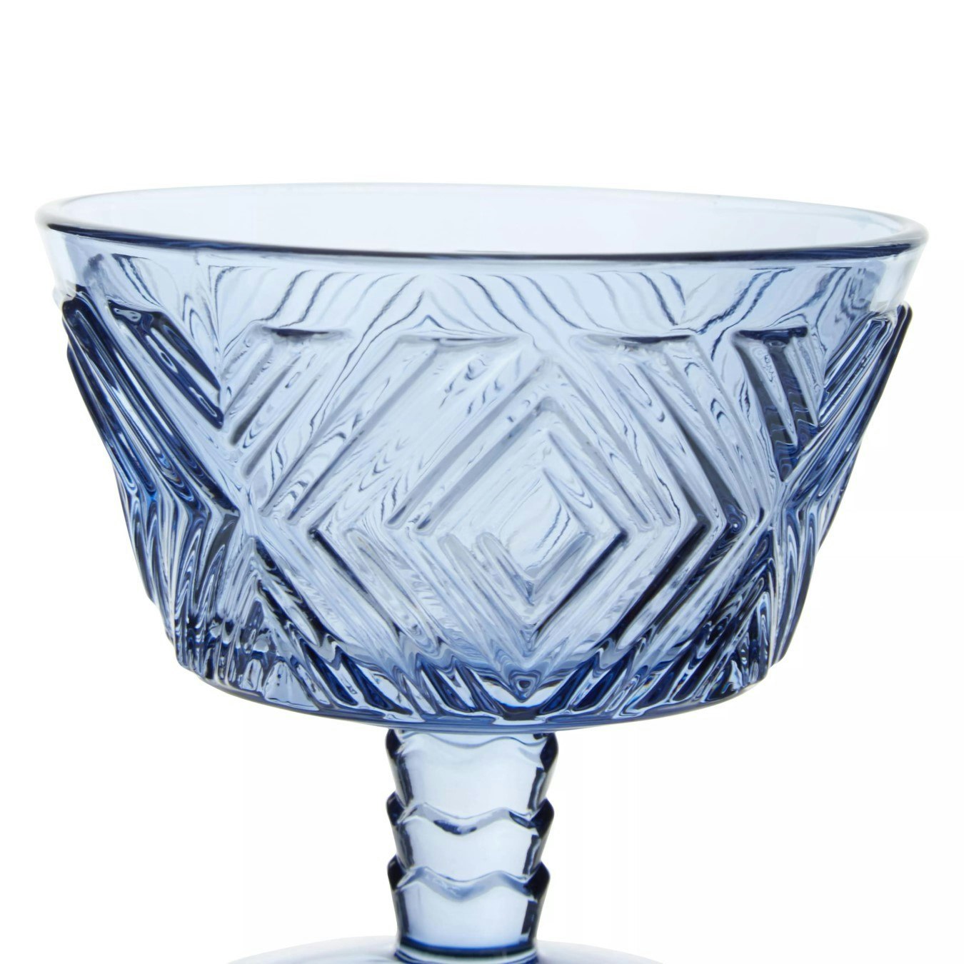 Four Fleur Dessert Dishes - Blue by Fifty Five South