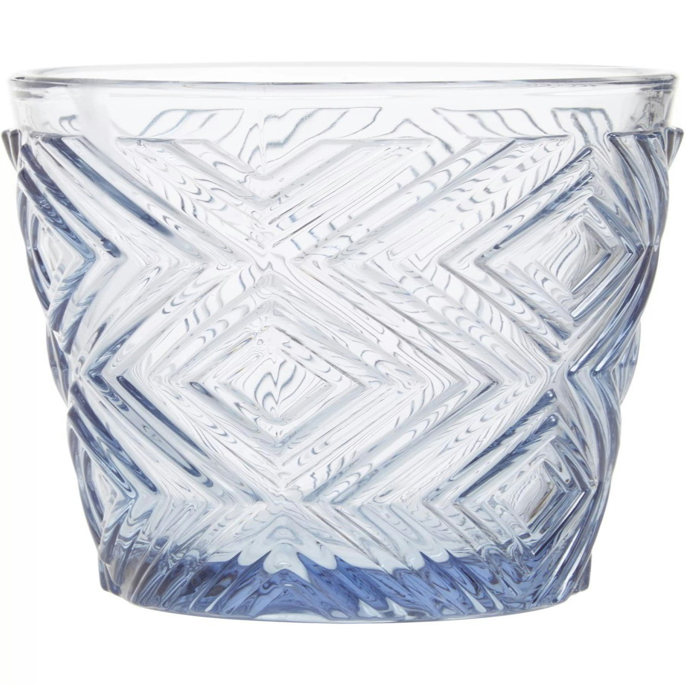 Four Fleur Embossed Tumblers - Blue by Fifty Five South