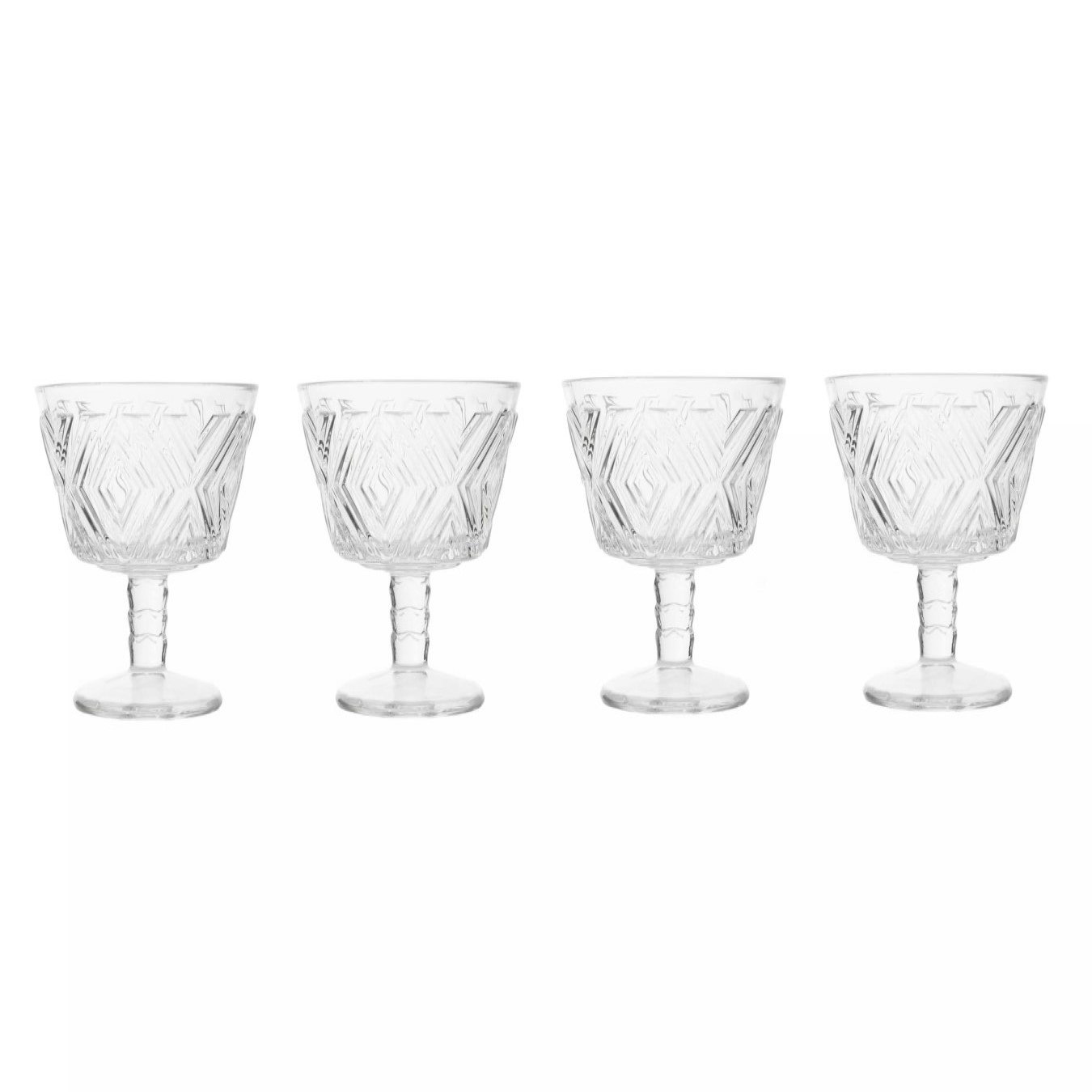 Four Fleur Dessert Dishes - Clear by Fifty Five South