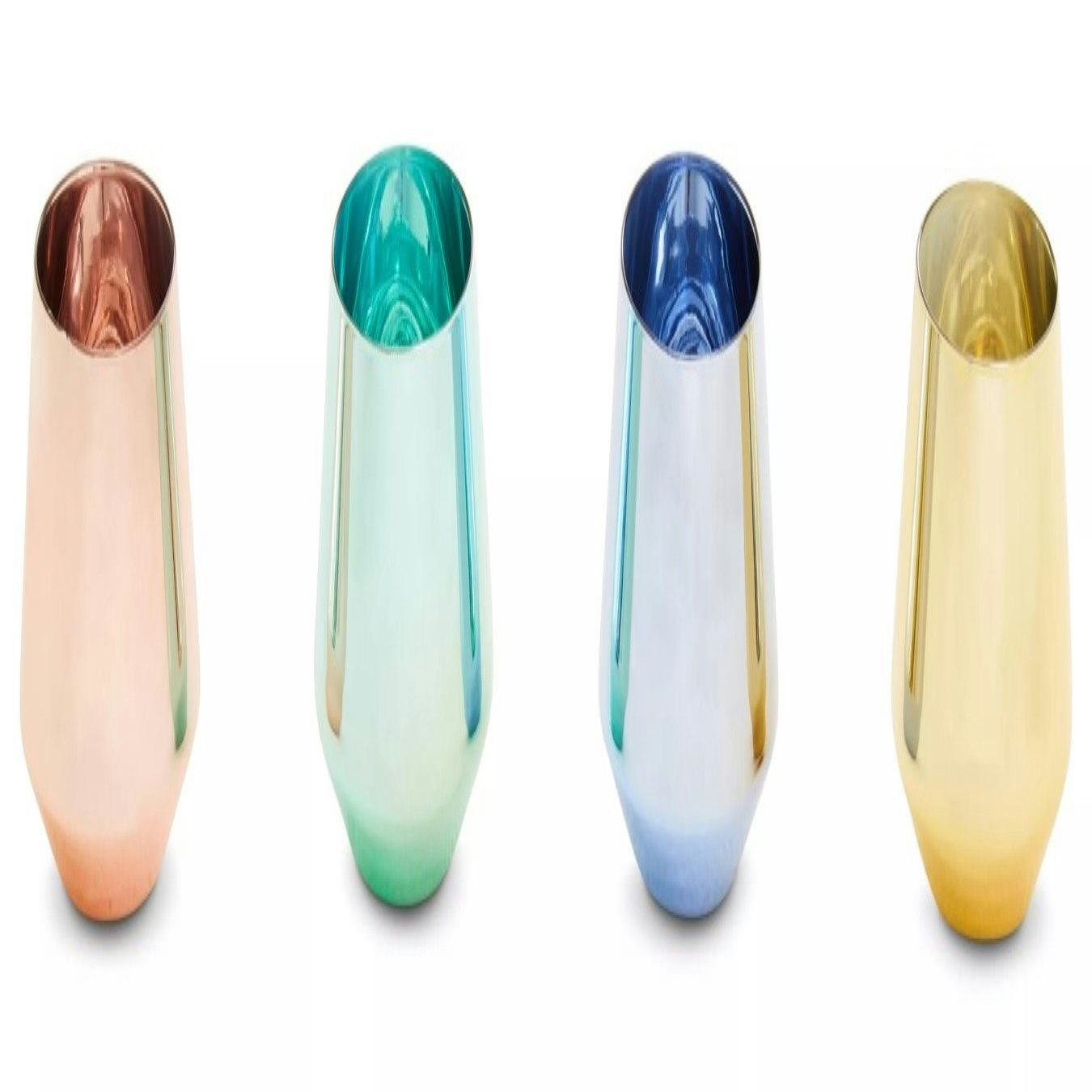 Four Glass Tumblers - Assorted Colours by Fifty Five South