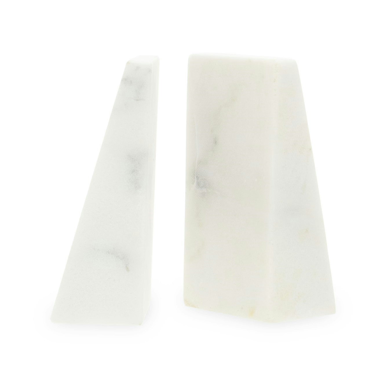 Set Of 2 White Bookends by Fifty Five South