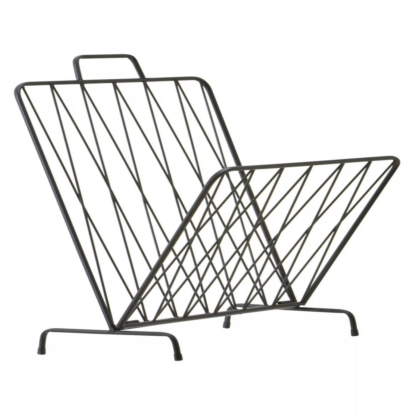 Avento Magazine Rack - Black by Fifty Five South