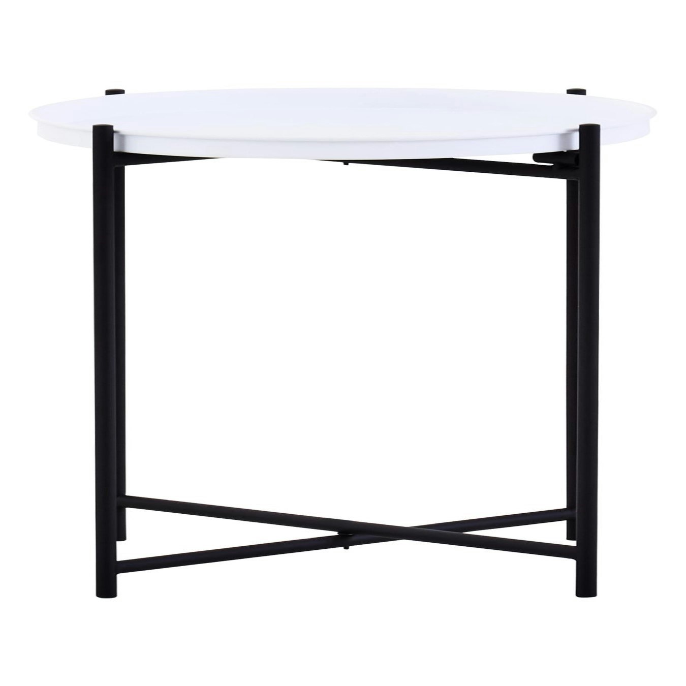 Trosa Side Table - Round White Top by Fifty Five South