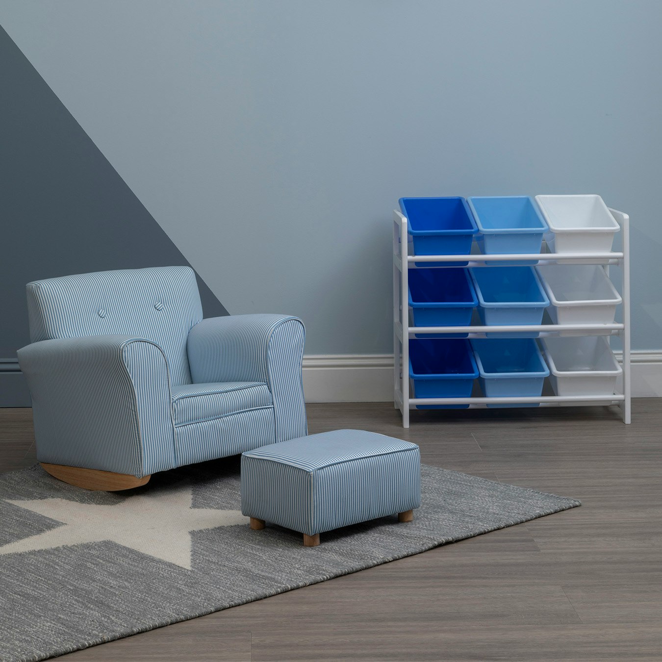 3-Tier Storage Unit - Blue / White by Fifty Five South