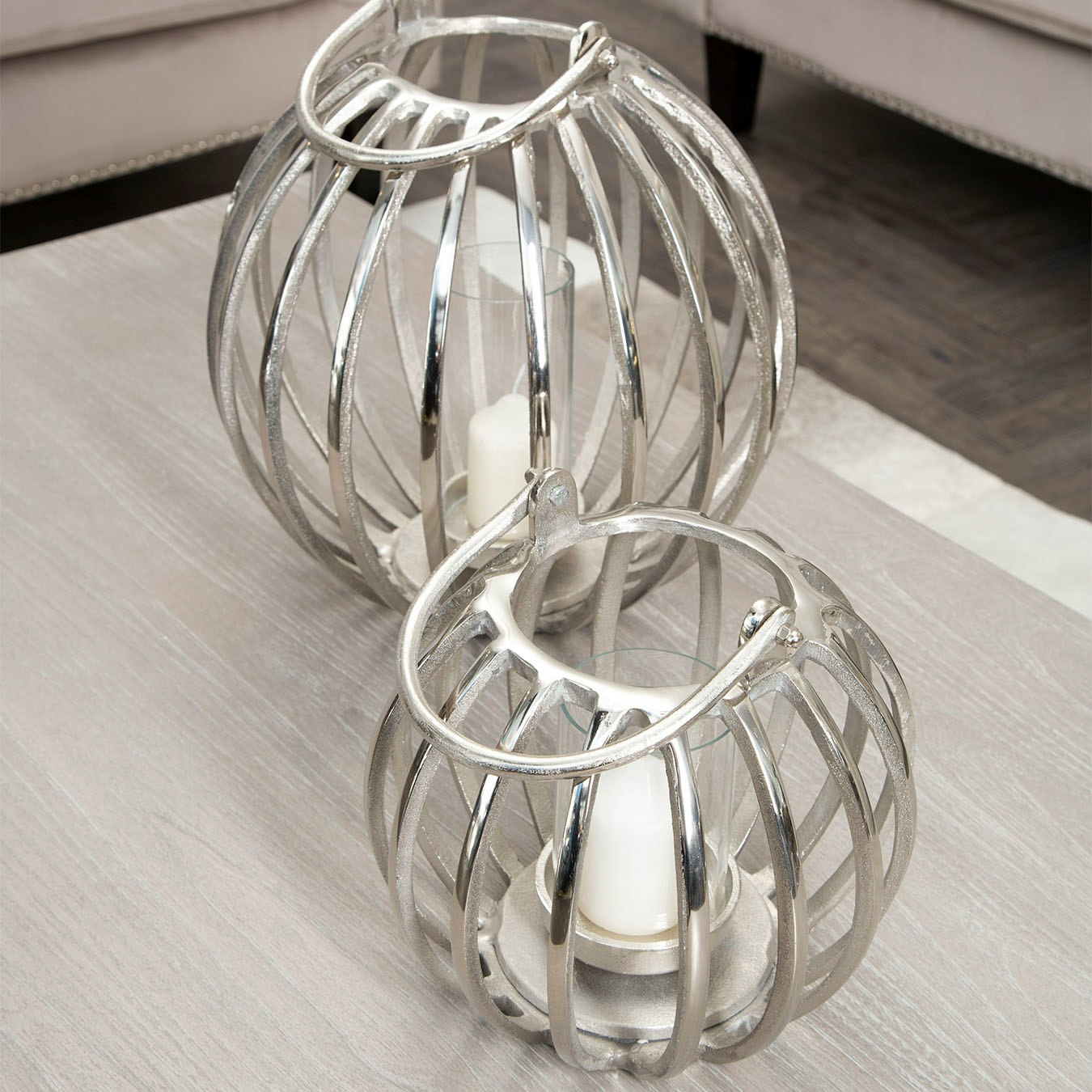 Aura Lantern - Silver by Fifty Five South