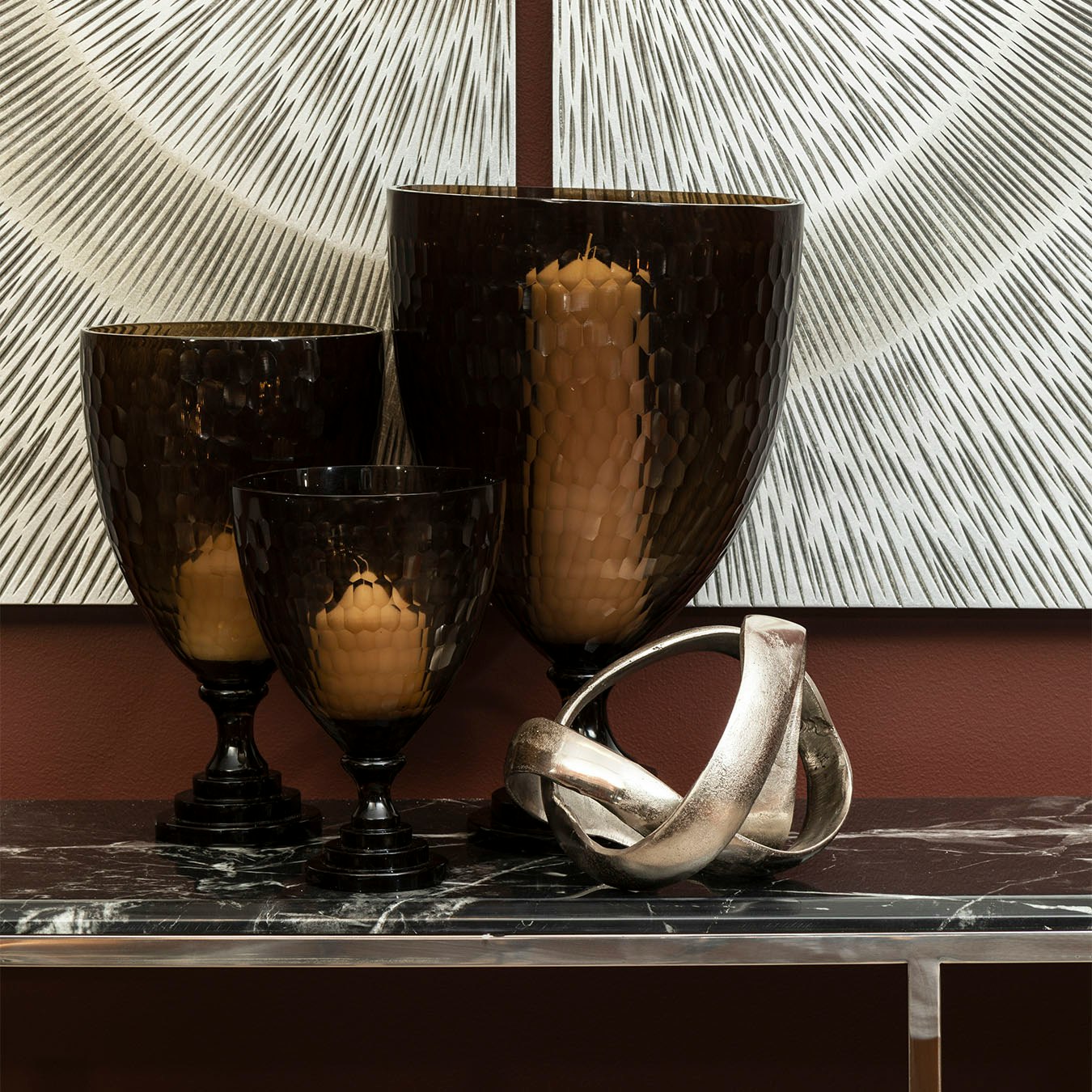Prato Knot Sculpture - Silver by Fifty Five South