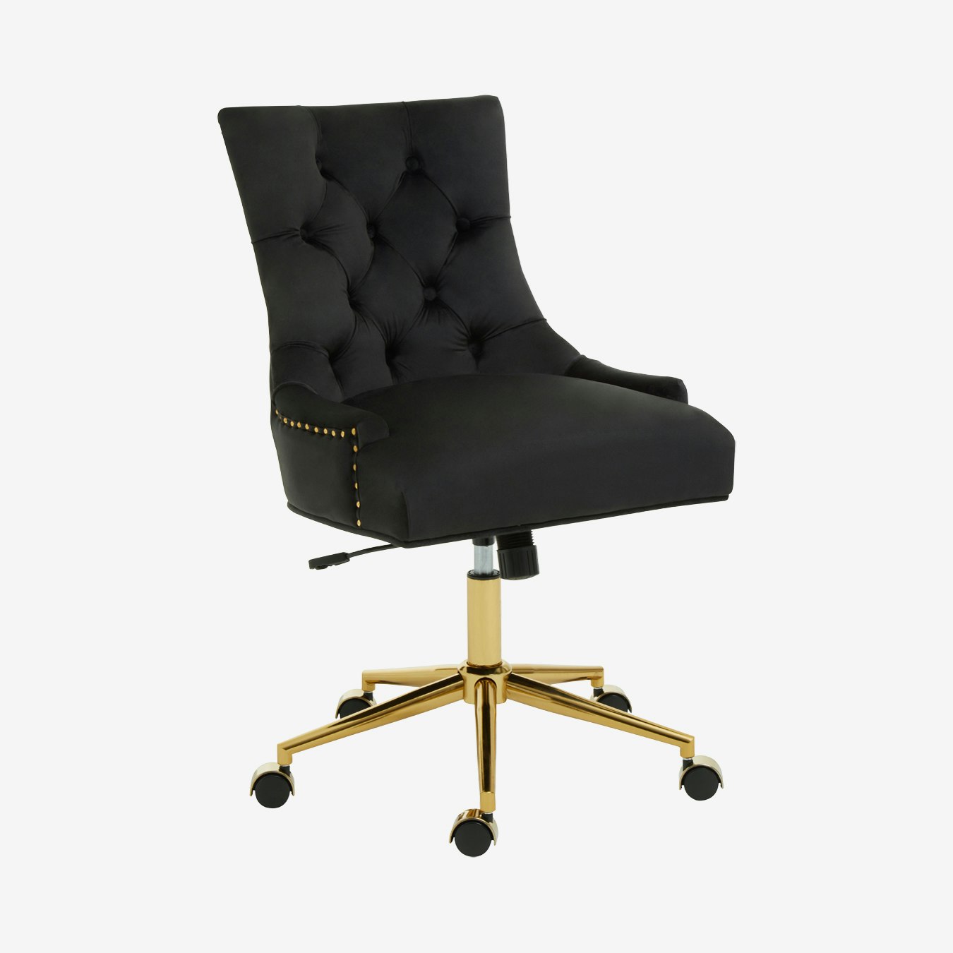 Anita Velvet Office Chair - Black by Fifty Five South