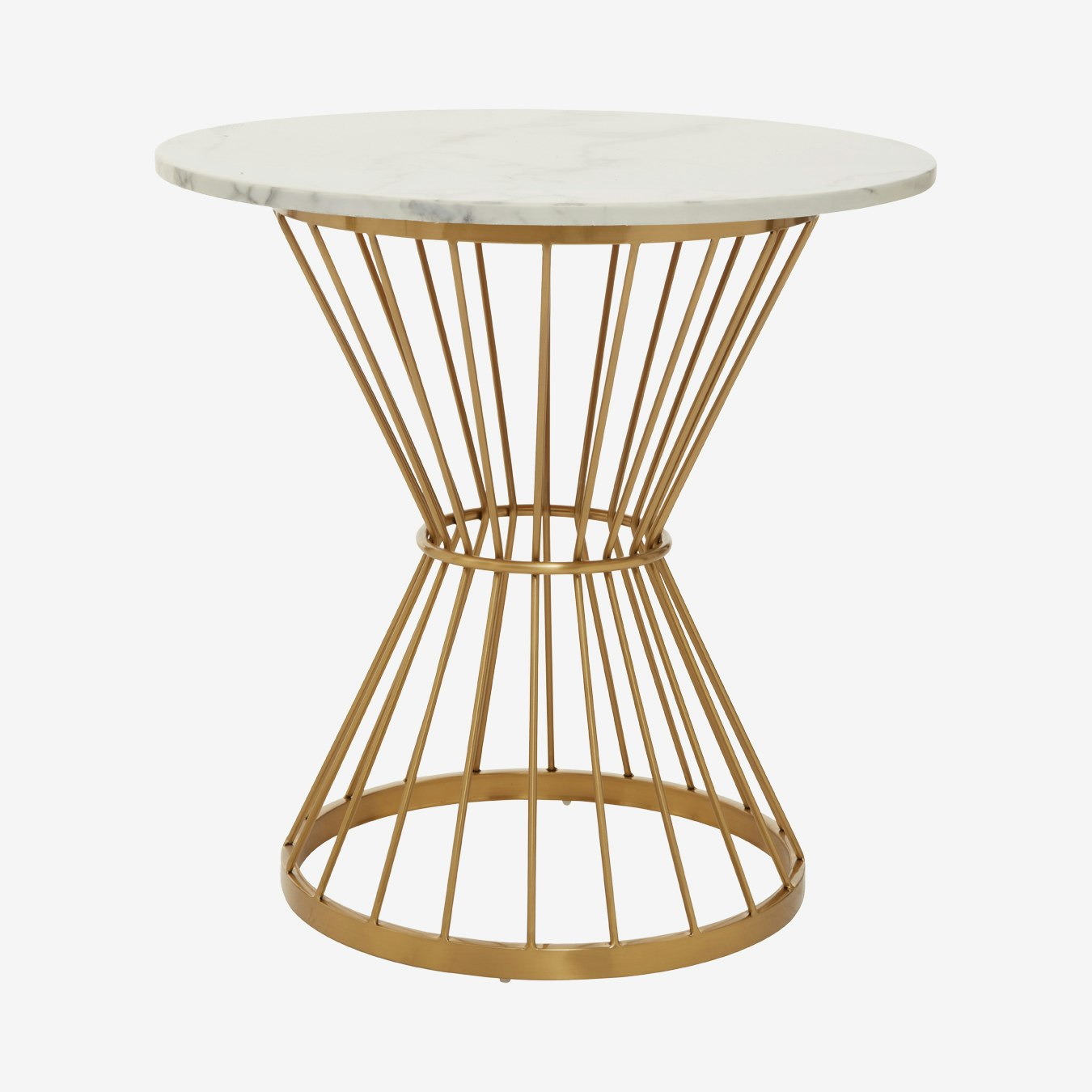 Anzio Dining Table - White Marble by Fifty Five South