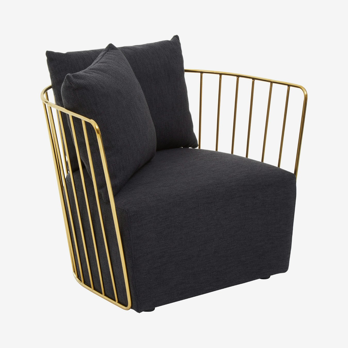 Azalea 2-Pillow Lounge Chair - Black by Fifty Five South