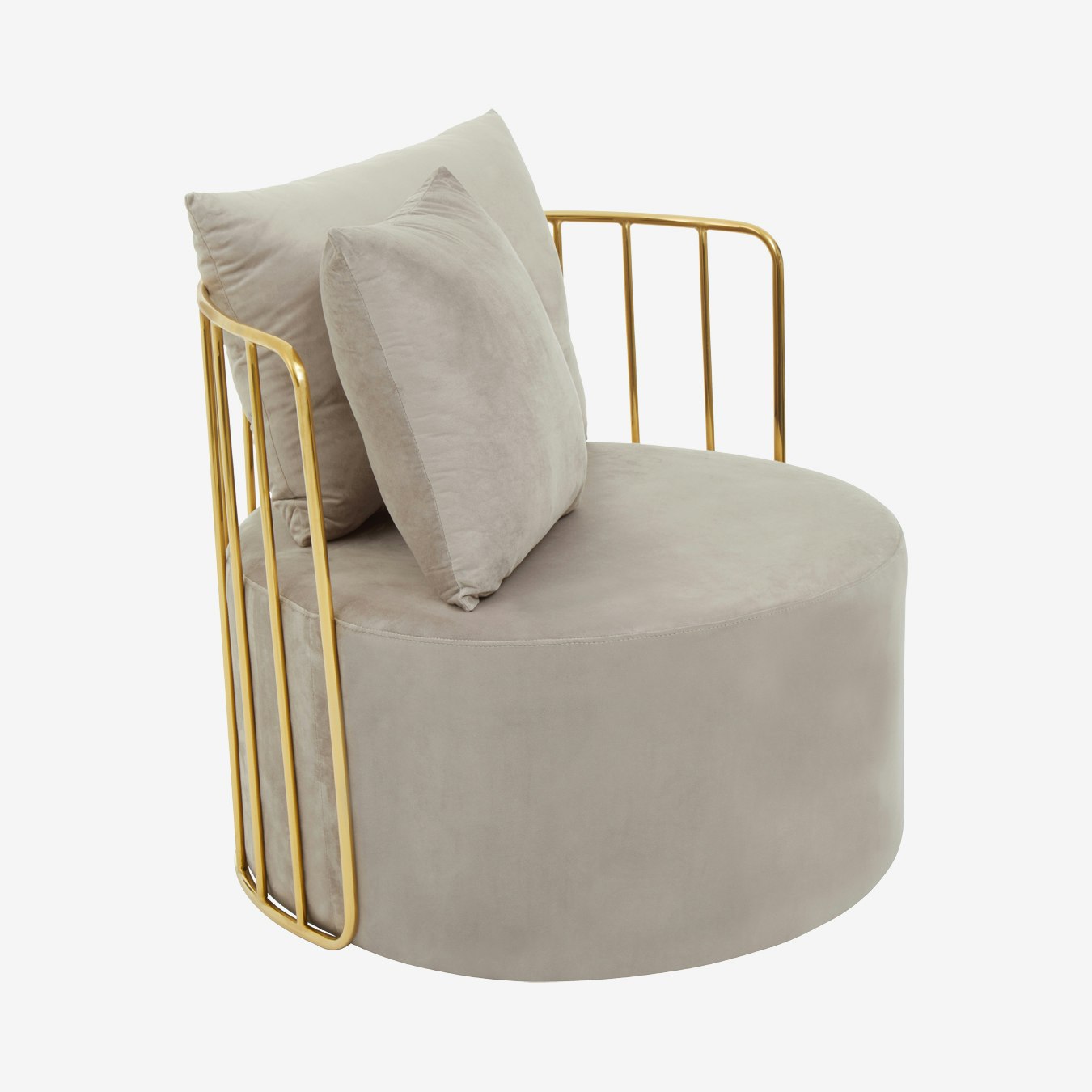 Azalea 2-Pillow Lounge Chair - Mink by Fifty Five South
