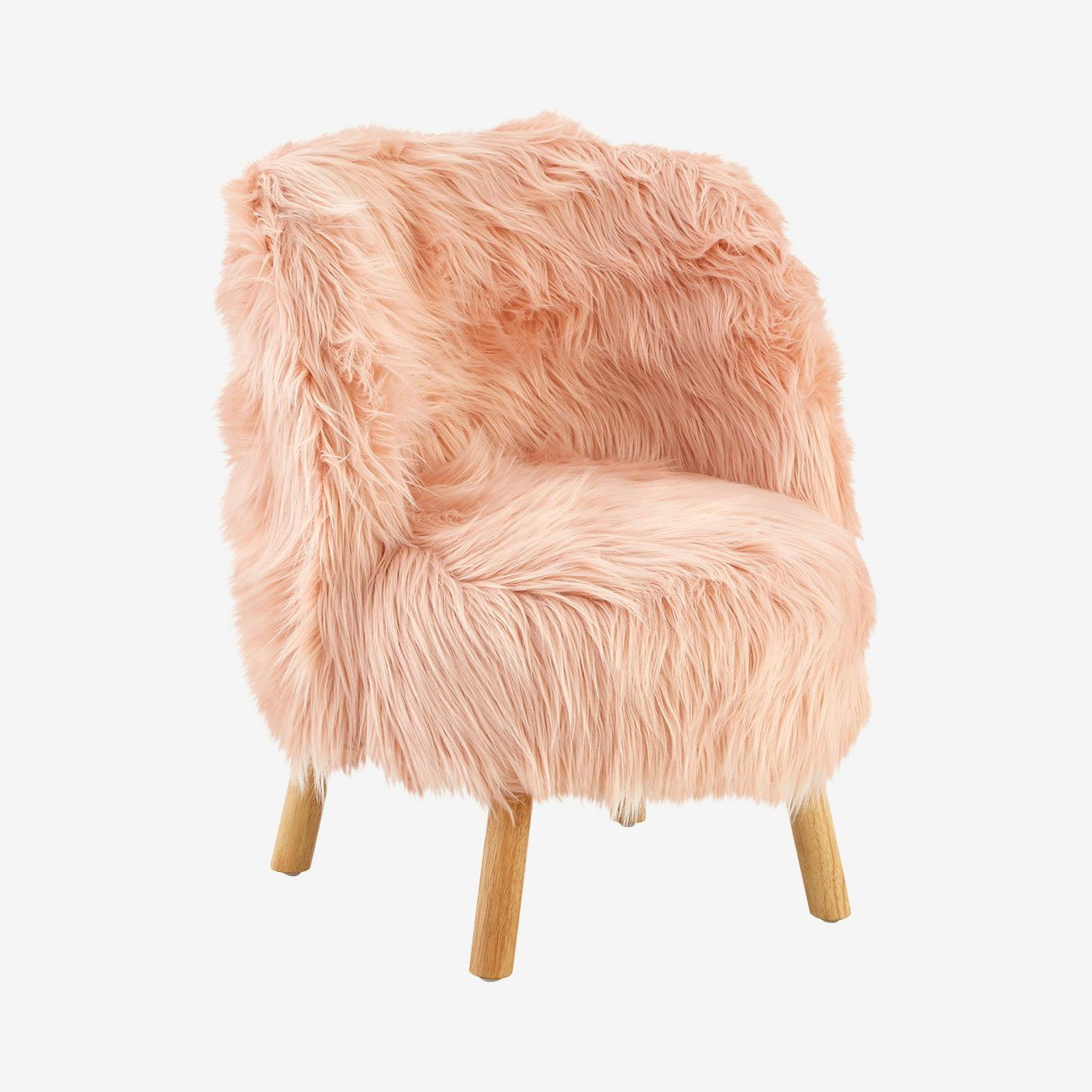 Kids Faux Fur Chair - Pink by Fifty Five South