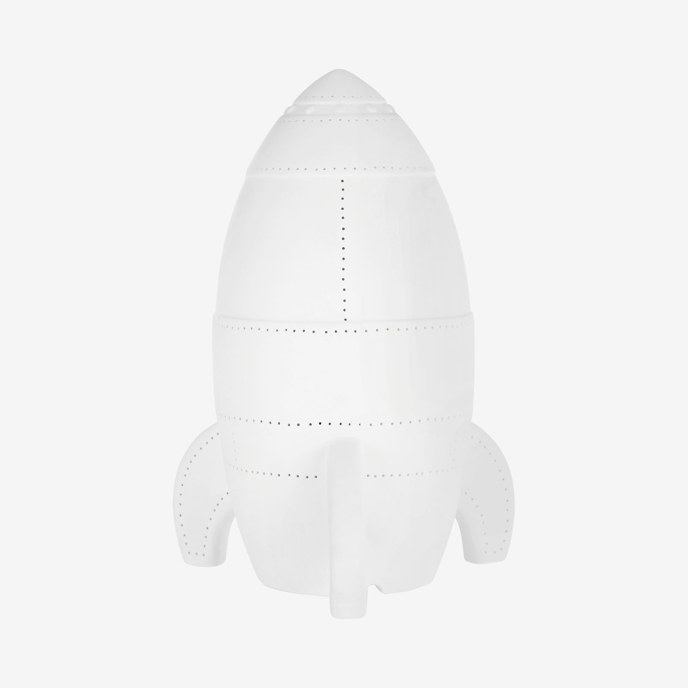 Kids Rocket Ceramic Night Light - White by Fifty Five South