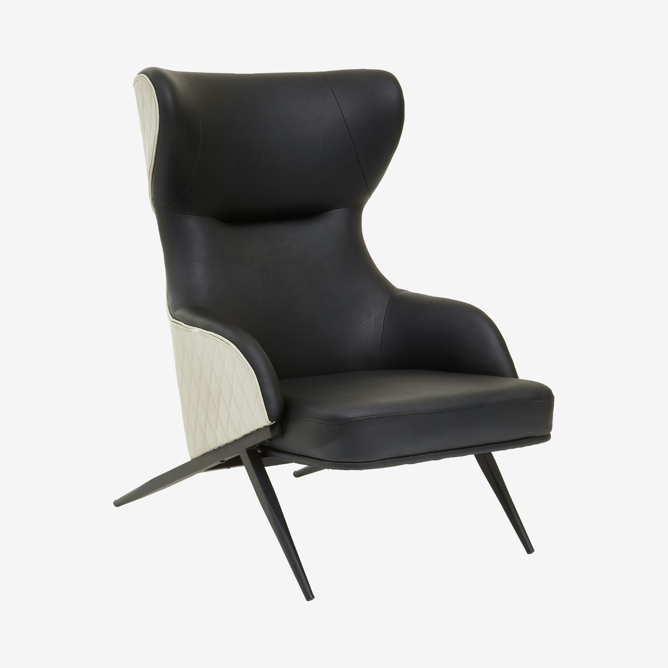 Kiev Arm Chair - Black / Stone by Fifty Five South