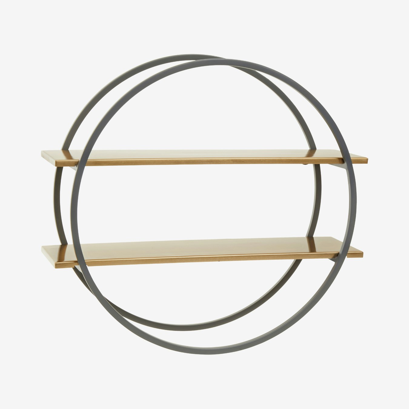 Kobra 2-Tier Wall Shelf - Matte Gold / Grey by Fifty Five South