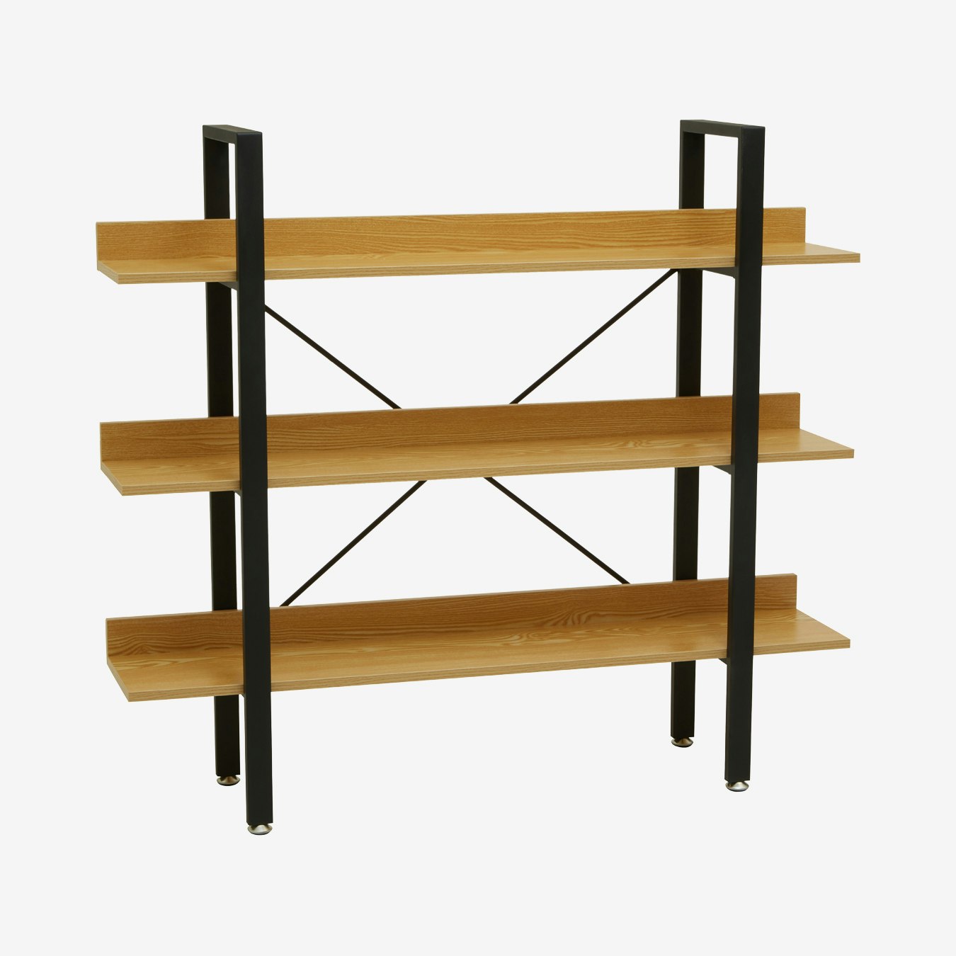 Laxton X-shaped 3-Tier Shelf Unit - Light Yellow by Fifty Five South