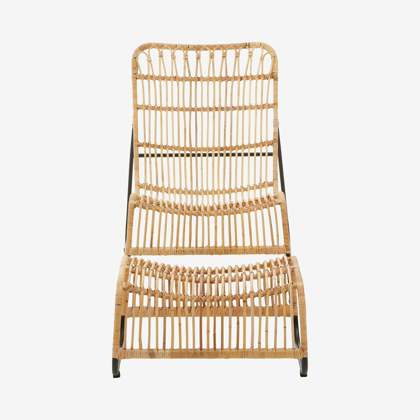 Manado Chair & Footstool - Natural / Black by Fifty Five South