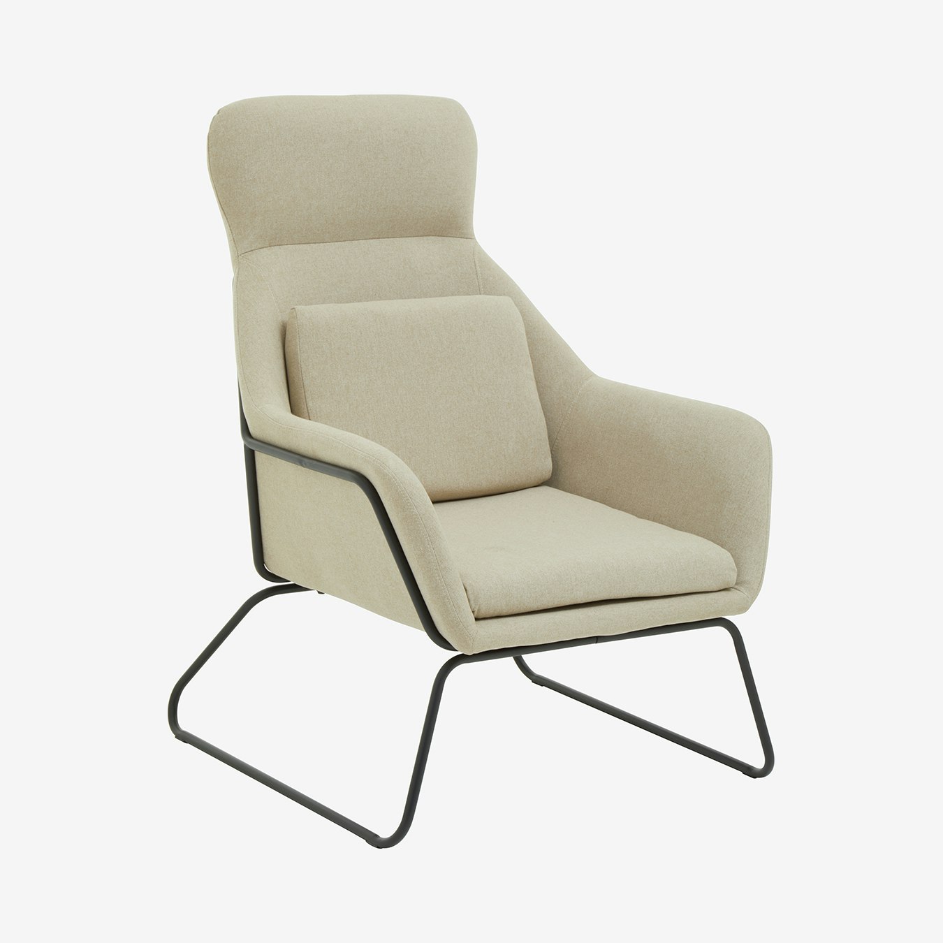 Stockholm Sled Base Lounge Chair - Natural / Black by Fifty Five South