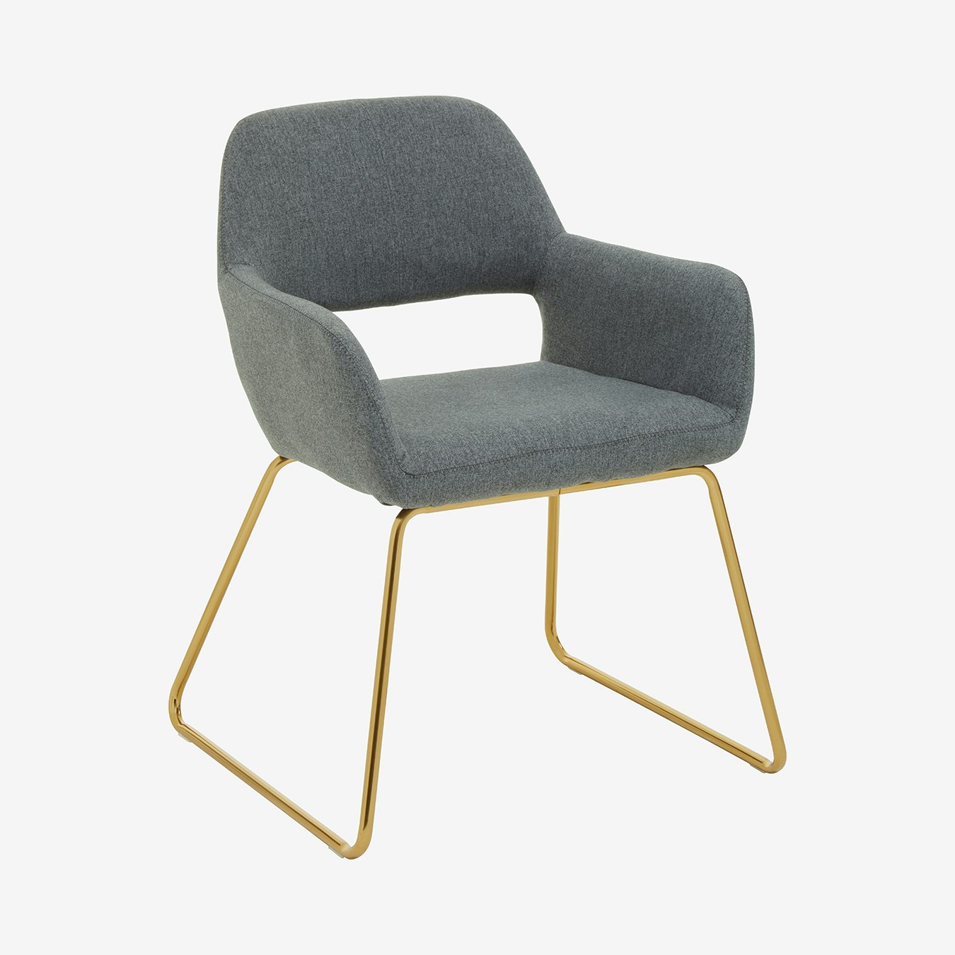 Stockholm Dining Chair - Grey / Gold by Fifty Five South