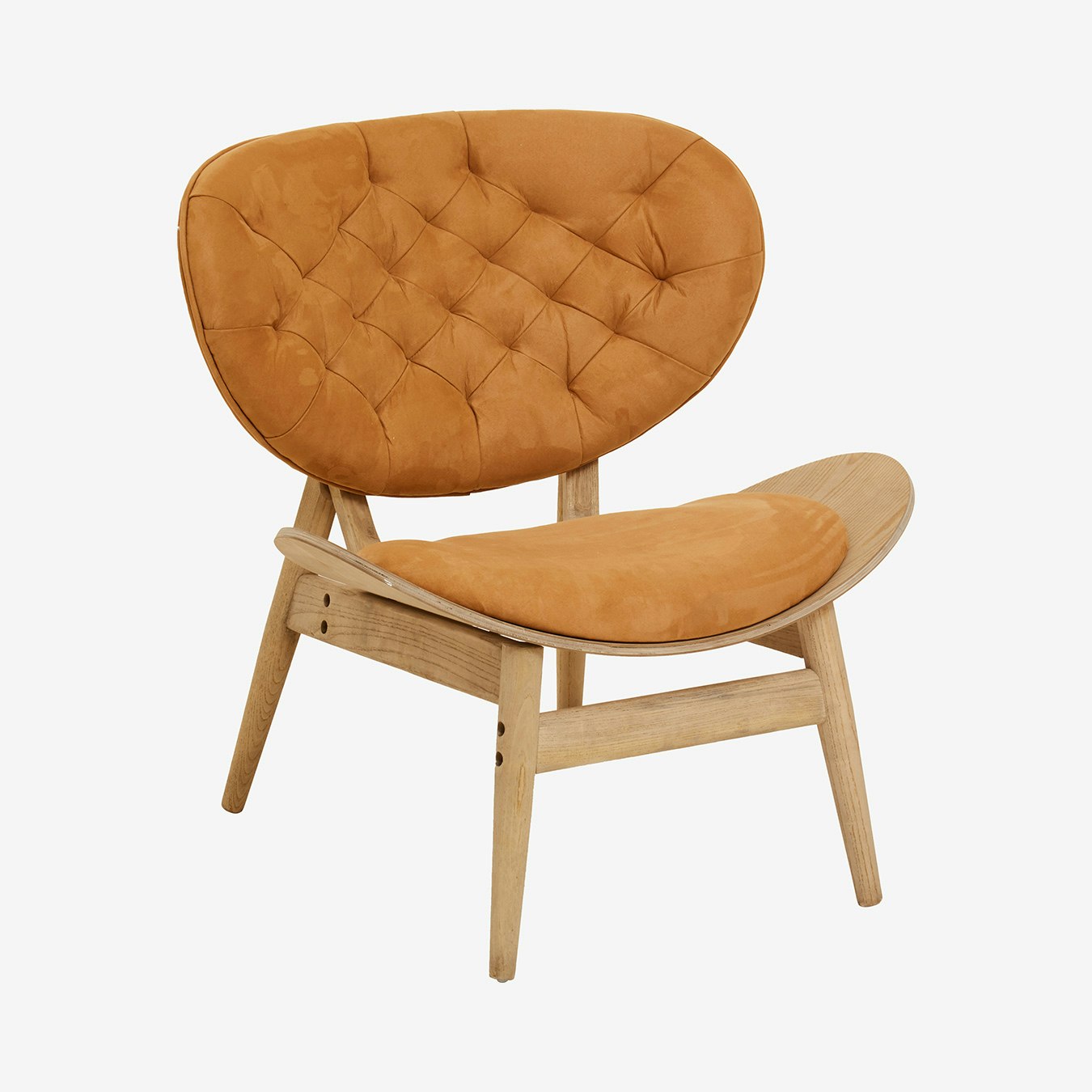 Vinsi Winged Back Chair - Dijon / Natural by Fifty Five South