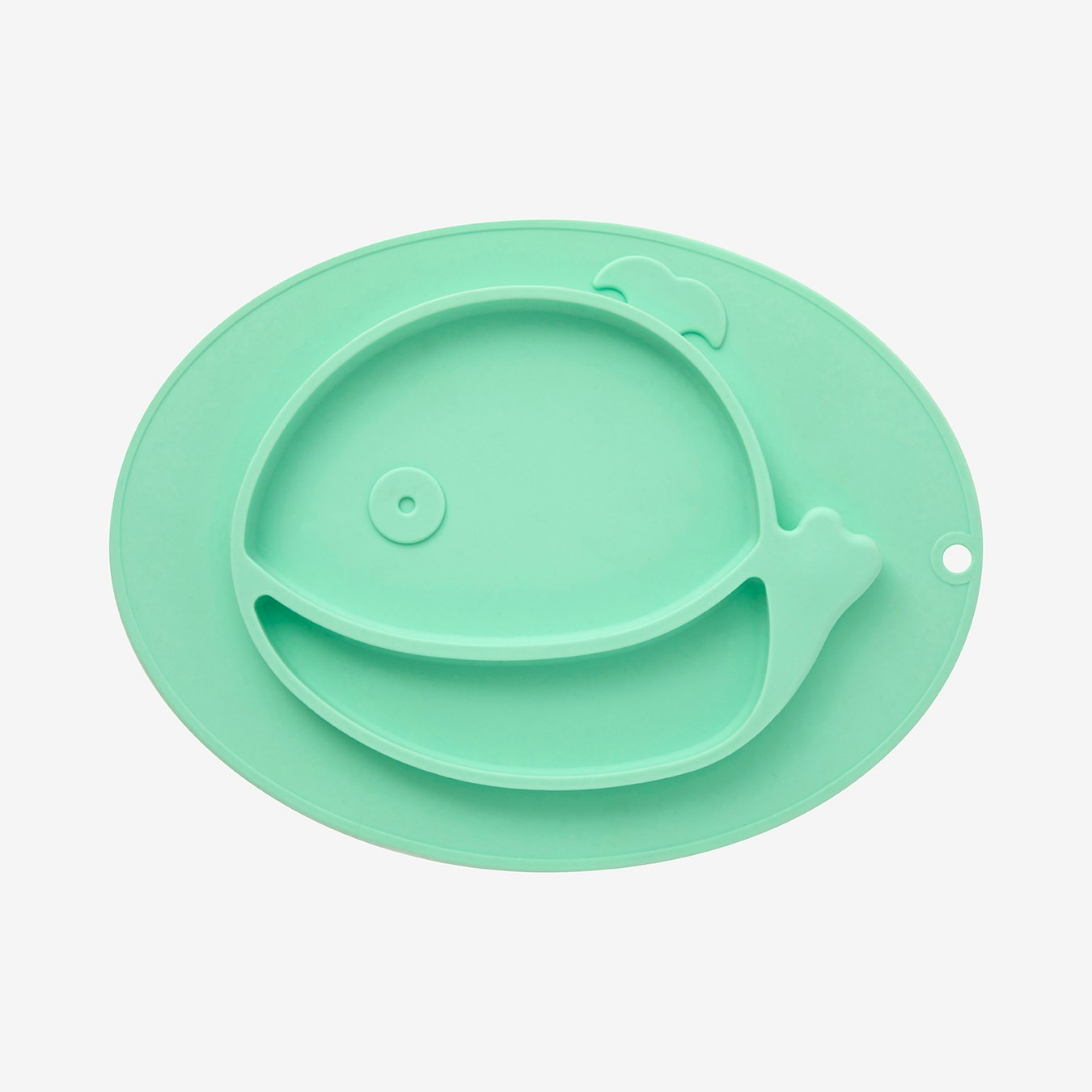 Zing Whale Food Plate - Light Green by Fifty Five South