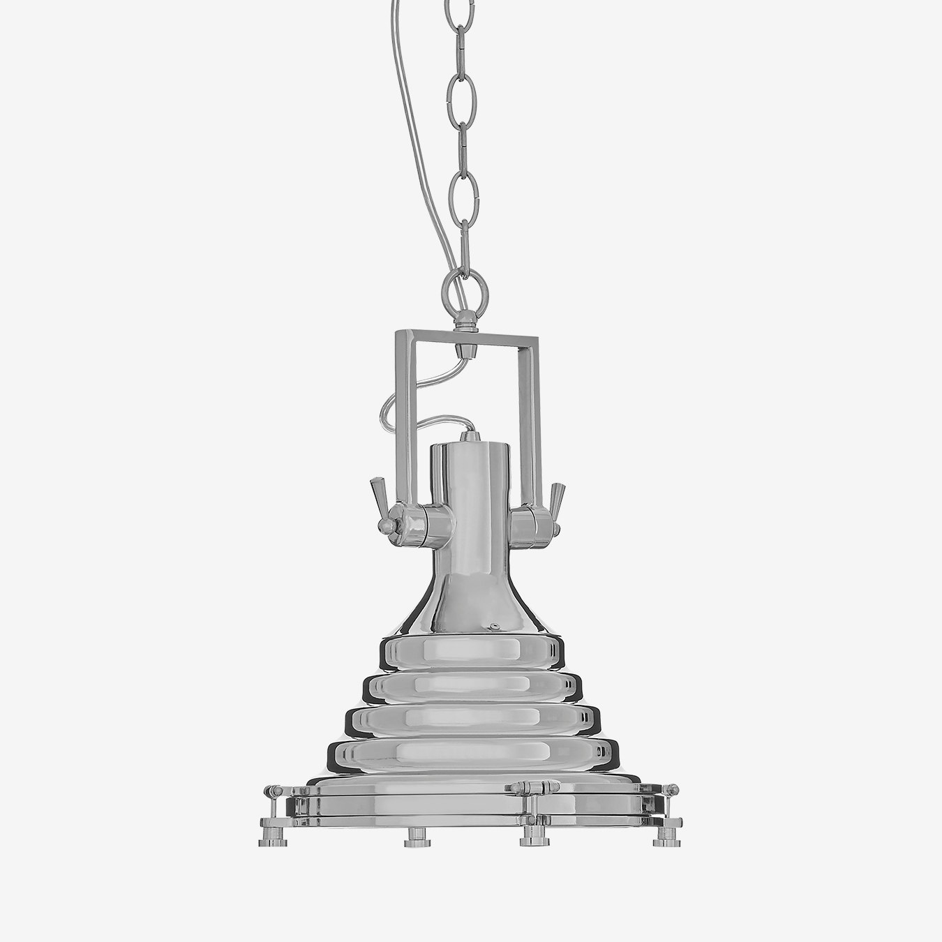 Lexington Pendant Light - Silver - Glass by Fifty Five South